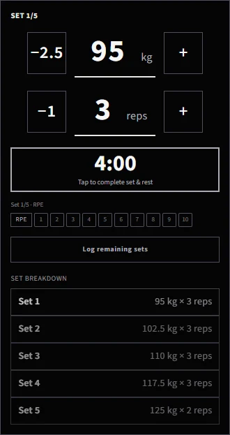 Muscle Bvll Training on a tablet: today's exercises and the current set
